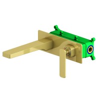 Смеситель для раковины Timo Torne 4371/17SM Золото матовое встраиваемый