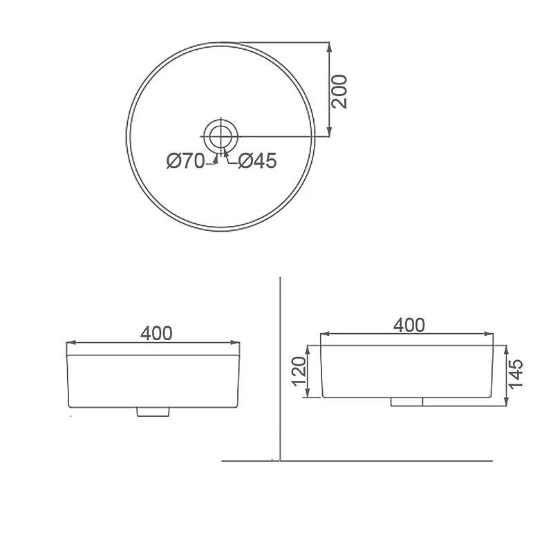 Раковина-чаша Creo Ceramique Puima 40 PU3100SG цвет Серый матовый