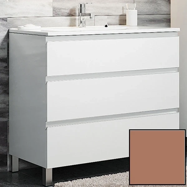 Тумба с раковиной SanVit Авеню-3 120 kavenu3120 в цвете Ral Капучино МДФ / ЛДСП