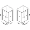 Душевой уголок Orange 120x80 E23-12080TCR профиль Хром стекло прозрачное