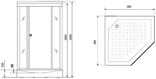 Душевая кабина Niagara Luxe 90x90 NG-7701DW без гидромассажа