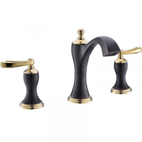 Смеситель для раковины Timo Unari 7511/04Y Черный антик Золото на столешницу