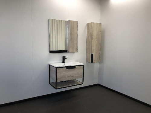 Зеркало со шкафом Comforty Бонн 75 00-00001950 Дуб дымчатый