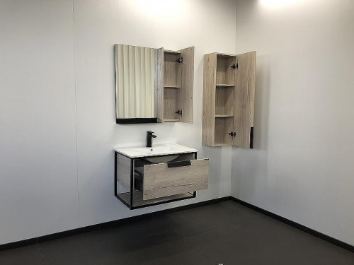 Зеркало со шкафом Comforty Бонн 75 00-00001950 Дуб дымчатый