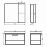 Зеркало со шкафом Comforty Бонн 75 00-00001950 Дуб дымчатый