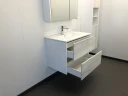 Тумба с раковиной Comforty Женева 75 00004137097 подвесная Дуб белый МДФ / ЛДСП