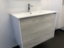 Тумба с раковиной Comforty Женева 75 00004137097 подвесная Дуб белый МДФ / ЛДСП
