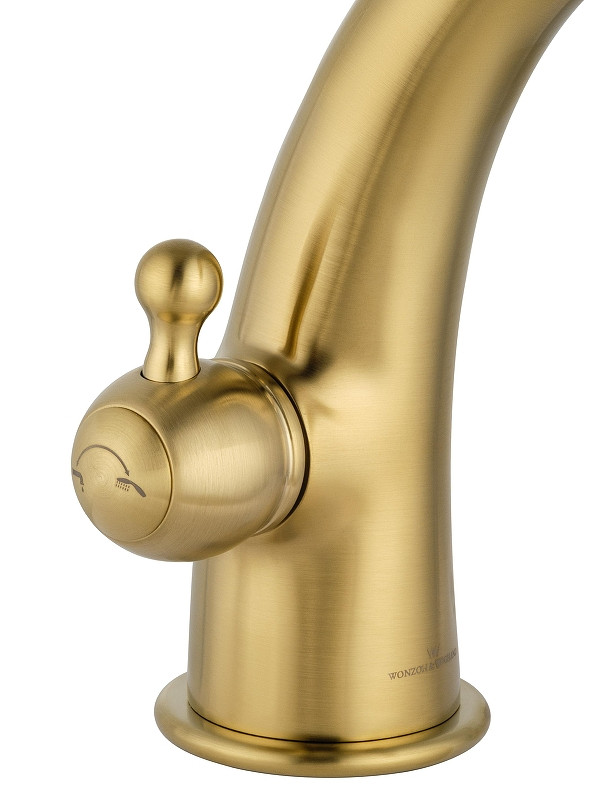 Смеситель на борт ванны Wonzon & Woghand Steam WW-88659008-BG цвет Брашированное золото
