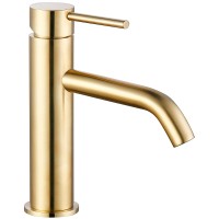 Смеситель для раковины AQUAme Siena AQM6210BG Шлифованное золото латунь