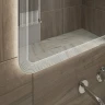 Зеркало Cezares Duet 100 CZR-SPC-DUET-1000-800-LED-TCH с подсветкой с лазерной гравировкой и сенсорным выключателем стекло