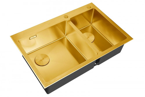 Кухонная мойка ZorG Lux Bronze 78 L LUX 78-2-51-L BRONZE цвет Бронза