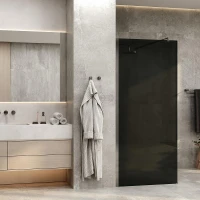 Душевая перегородка WasserKRAFT Rur 100 30W44-TG профиль цвет Хром стекло тонированное