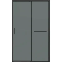 Душевая дверь Grossman Style 100 100.K33.05.100.21.10 профиль Черный матовый стекло тонированное