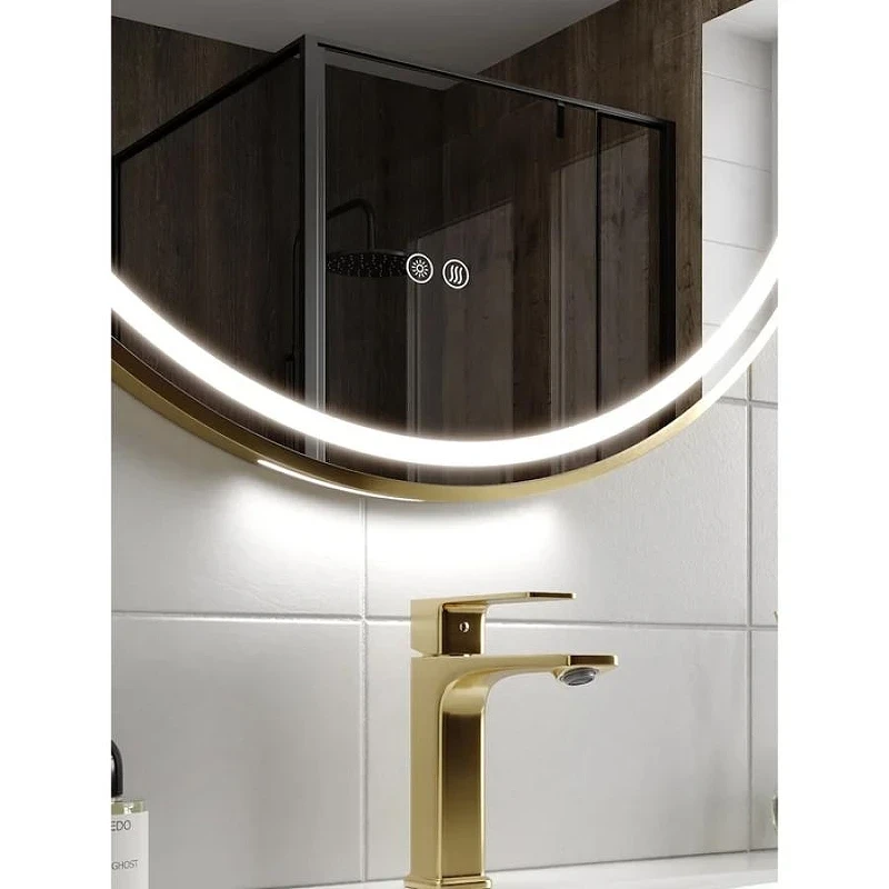 Зеркало Maretti Elena 80 EA1480R21EL с подсветкой цвет Золото с сенсорным выключателем с подогревом и диммером