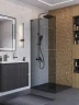 Душевая перегородка BelBagno Uno 80 UNO-L-1-TB-80-GR-GM профиль Оружейная сталь стекло тонированное