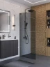 Душевая перегородка BelBagno Uno 80 UNO-L-1-TB-80-GR-GM профиль Оружейная сталь стекло тонированное