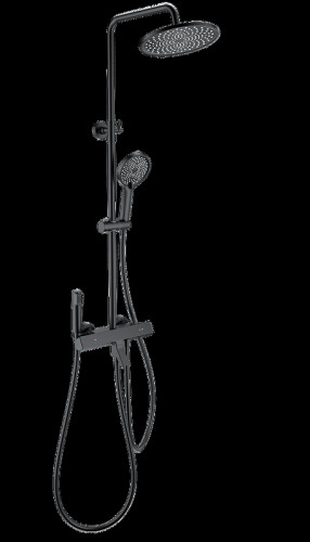 Душевая система Wonzon & Woghand The One WW-B3094-MB с термостатом цвет Черный матовый