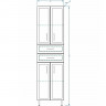 Шкаф пенал Stella Polar Концепт 48 SP-00000149 Белый