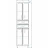 Шкаф пенал Stella Polar Концепт 48 SP-00000149 Белый