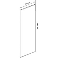 Душевая стенка Vincea Slim Soft 80 VSG-1SS800CLB профиль Черный стекло прозрачное