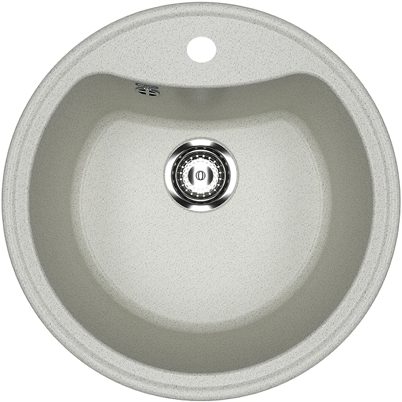 Кухонная мойка Ulgran Classic U-601-310 Серая искусственный камень (литьевой мрамор) встраиваемый