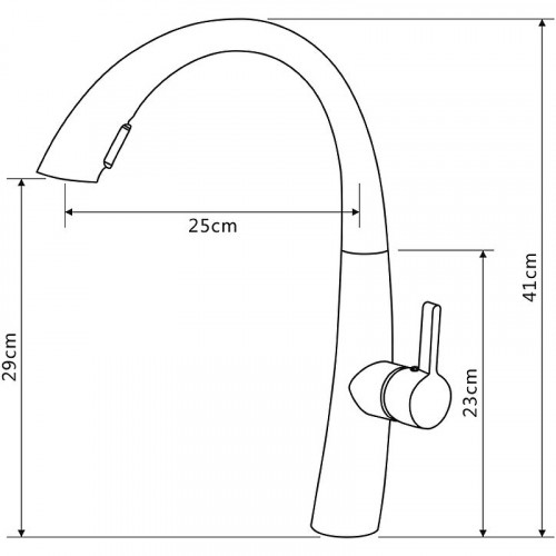 Смеситель для кухни Melodia della vita Perfetto MDV30207 Хром нержавеющая сталь