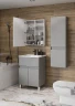 Зеркальный шкаф Aquaton Лондри 60 1A278502LH010 Белый глянцевый МДФ / ЛДСП, стекло
