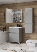 Зеркальный шкаф Aquaton Лондри 60 1A278502LH010 Белый глянцевый МДФ / ЛДСП, стекло