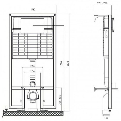 Инсталляция Bettoserb Sava Fix Slim 40006456 для унитаза без клавиши смыва