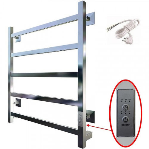 Электрический полотенцесушитель Тругор ПЭК 20 КВ 60x40 Хром нержавеющая сталь