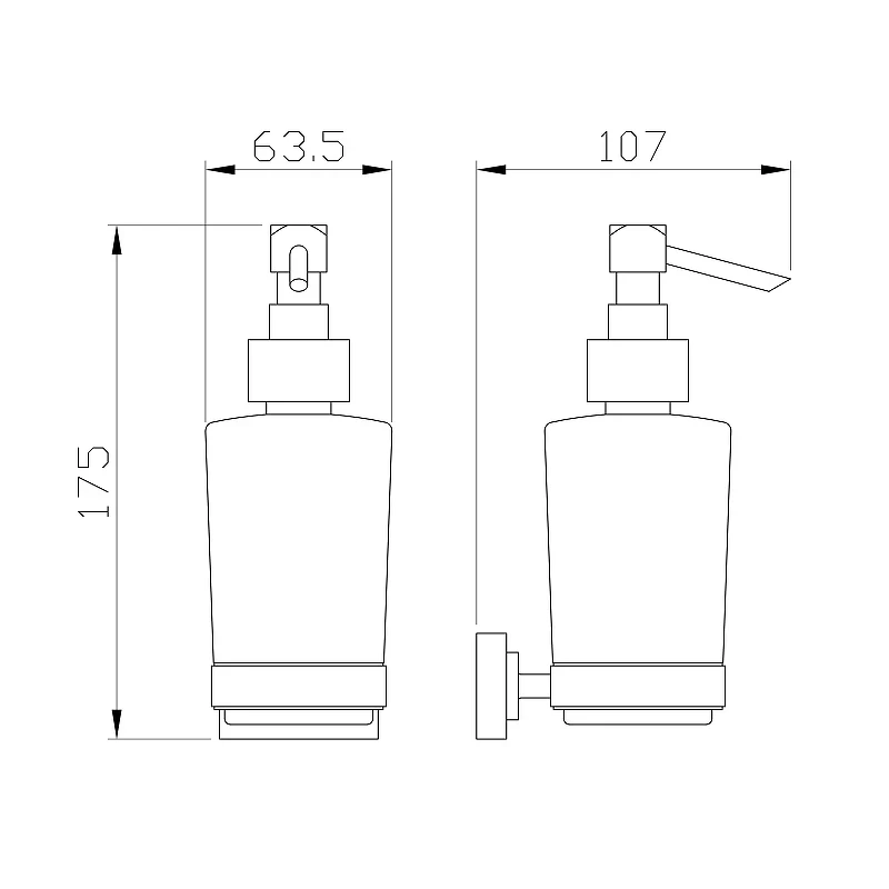 Дозатор жидкого мыла Wonzon & Woghand Flat WW-9733 цвет Хром