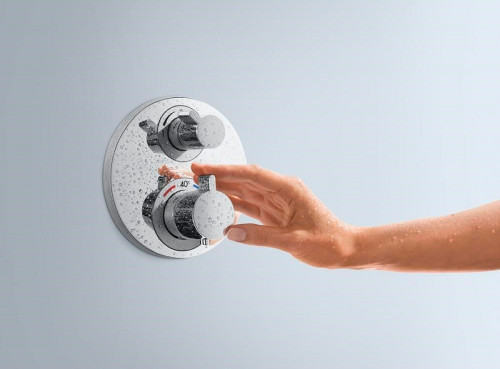 Смеситель для душа Hansgrohe Ecostat S 15757000 с термостатом Хром латунь встраиваемый