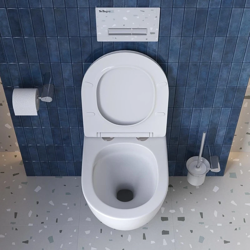 Унитаз BelBagno Senso-R BB046CH-TOR/SC подвесной цвет Белый с сиденьем Микролифт