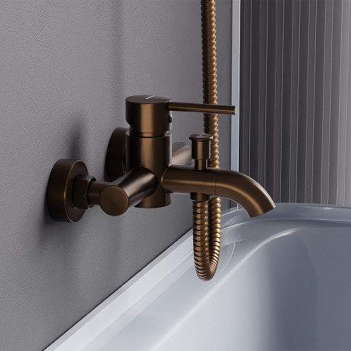 Смеситель для ванны Damixa Scandinavian Pure 361000500 Розовое золото латунь на стену