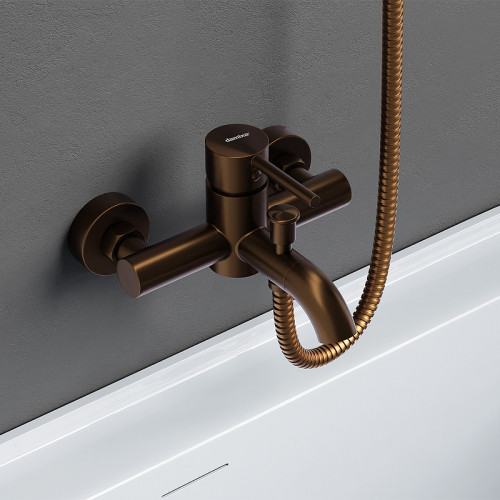 Смеситель для ванны Damixa Scandinavian Pure 361000500 Розовое золото латунь на стену