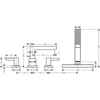 Смеситель на борт ванны Hansgrohe Finoris 76444000