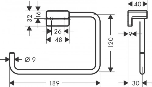 Кольцо для полотенец Hansgrohe AddStoris 41754990 Полированное золото