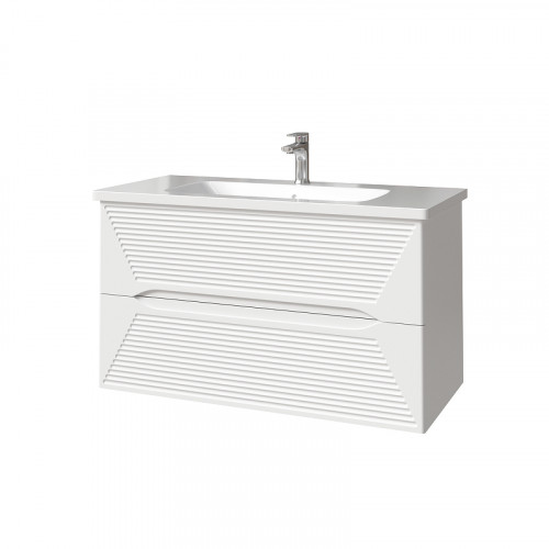Тумба под раковину Caprigo Modo Terza 100 35615-SF027 подвесная цвет Белый