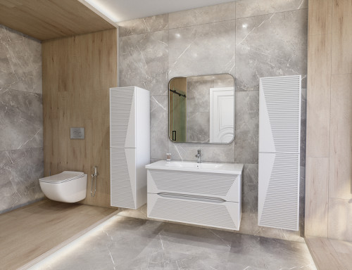 Тумба под раковину Caprigo Modo Terza 100 35615-SF027 подвесная цвет Белый