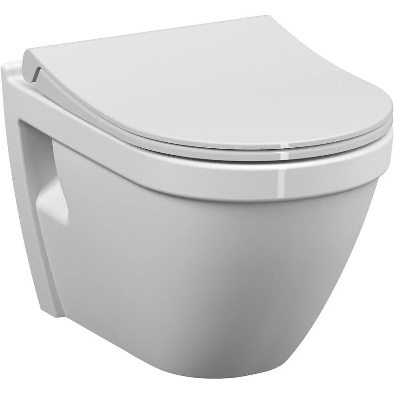 Комплект унитаза с инсталляцией Vitra L-Box S50 9003B003-7203 с сиденьем Микролифт и Белой глянцевой клавишей смыва