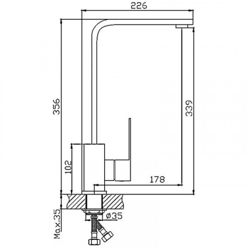 Смеситель для кухни Haiba HB70803-7 Черный матовый нержавеющая сталь