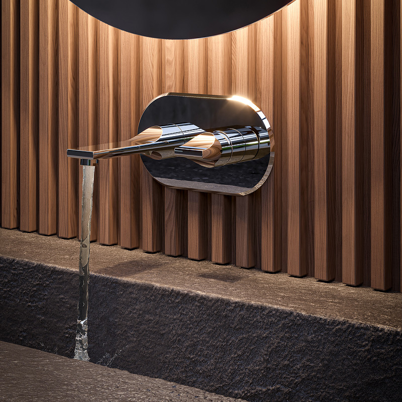 Смеситель для раковины Bossini Apice Z00549.030 Хром латунь встраиваемый