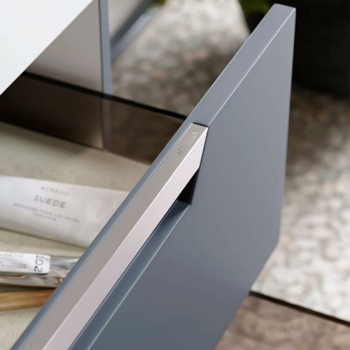 Тумба под раковину Aqwella Cube 70 CUB0107GR подвесная Серая матовая МДФ / ЛДСП