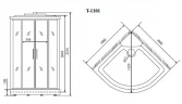 Душевая кабина Timo Standart 100x100 T-1101 с гидромассажем