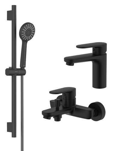 Комплект смесителей Aquatek Ника AQ1830MB цвет Черный матовый