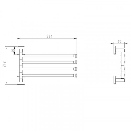 Полотенцедержатель Fashun A2614-17 поворотный цвет Графит