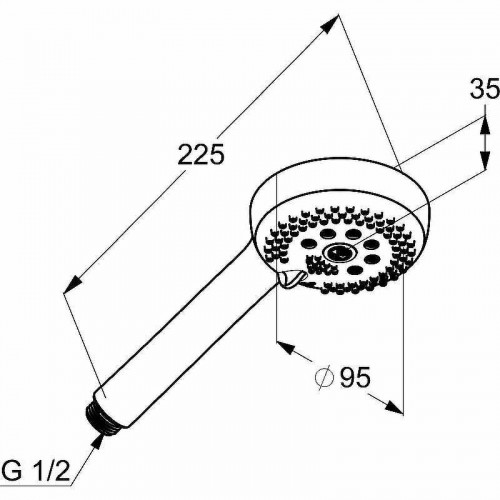 Ручной душ Kludi Logo 6830039-00 Черный матовый