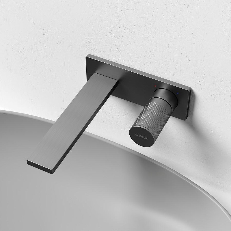 Смеситель для раковины Sancos Nexus SC9013GG Вороненая сталь