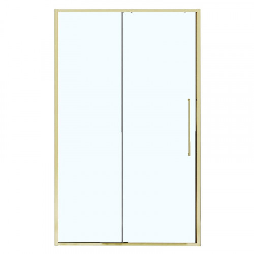 Душевая дверь Azario Shanghai 140 AZ-Y43-140-BGL-CL профиль Брашированное золото стекло прозрачное