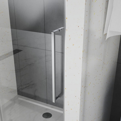 Душевая дверь Azario Shanghai 140 AZ-Y43-140-BGL-CL профиль Брашированное золото стекло прозрачное